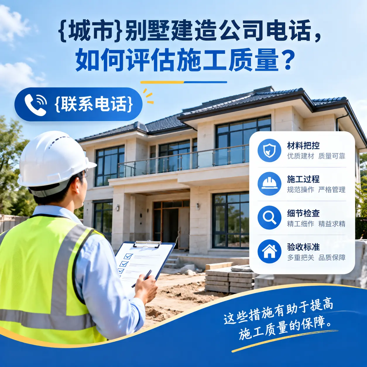 观山湖别墅建造公司电话,如何评估施工质量?