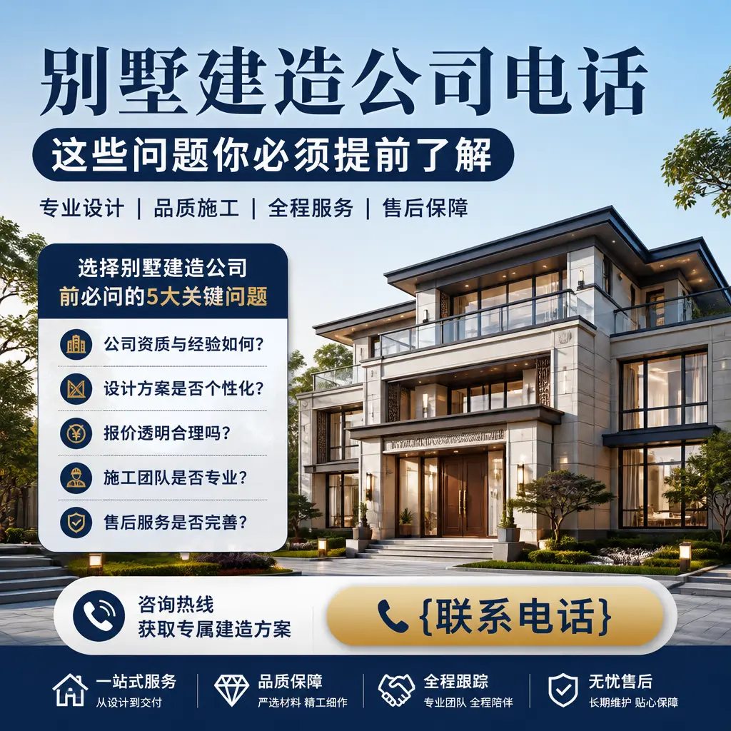 观山湖别墅建造公司电话,这些问题你必须提前了解
