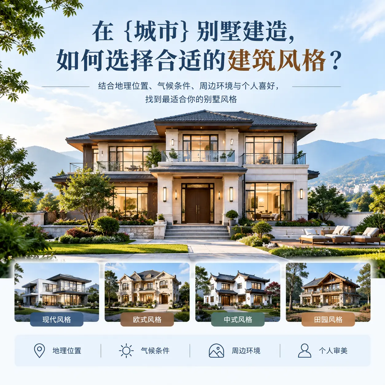 在 观山湖 别墅建造,如何选择合适的建筑风格?